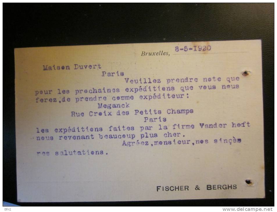 CARTE POSTALE OBLITEREE 1920- BELGIQUE - Covers & Documents