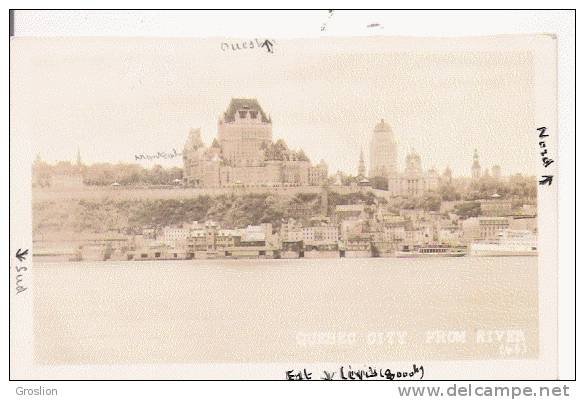 QUEBEC CITY FROM RIVER 65 (CARTE PHOTO) - Québec - La Cité