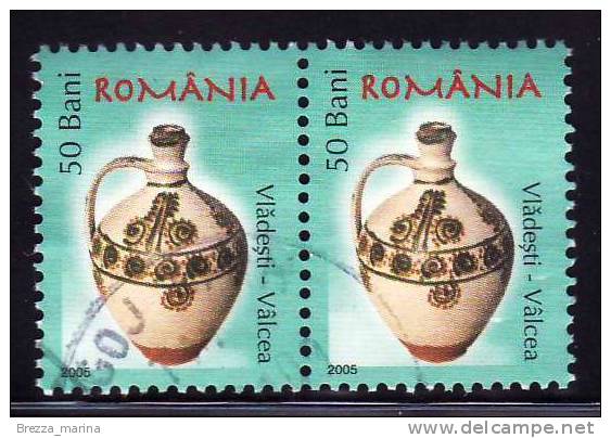 ROMANIA - 2005 - USATO - CERAMICA TRADIZIONALE - 50 BANI - Used Stamps