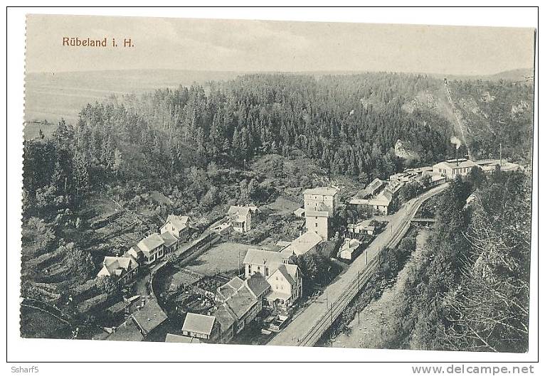 Rübeland I. Harz M. Eisenbahnspuren Panorama C. 1908 - Burgenland