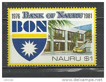 NAURU 1981 - NAURU BANK - MH  LIGHTLY MINT HINGED - Nauru