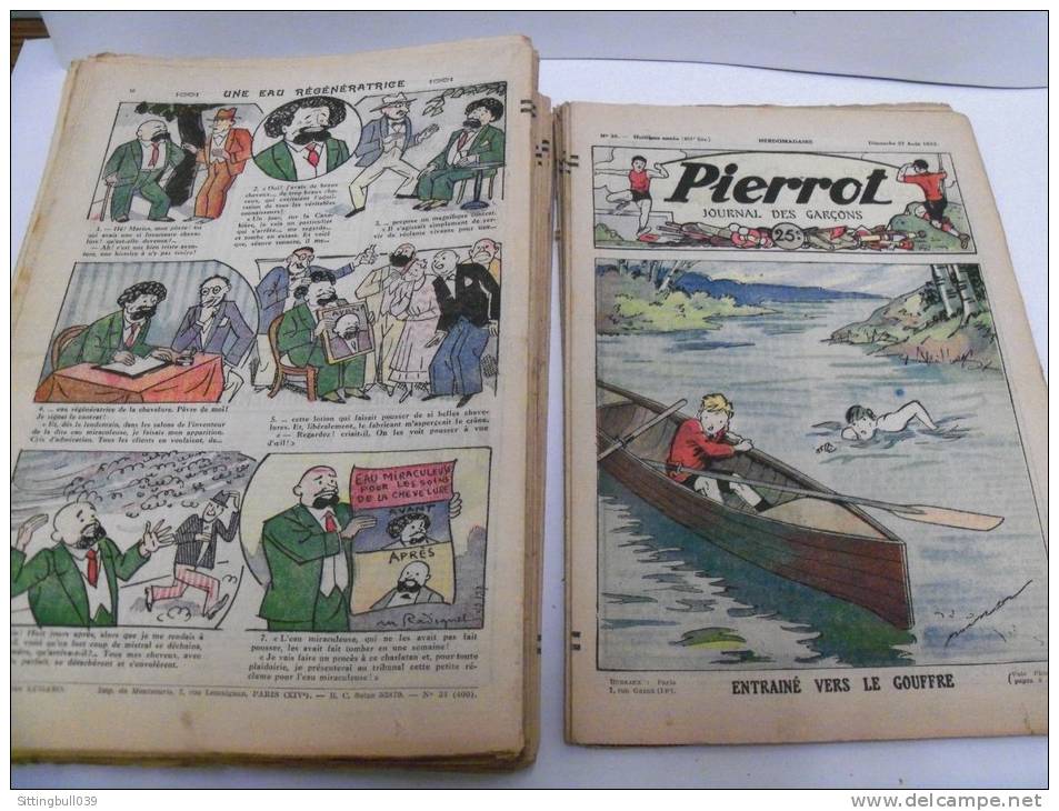 PIERROT. Journal des Garçons. 1933. Année complète, soit 52 Numéros. Le Rallic, de La Nézière, etc.