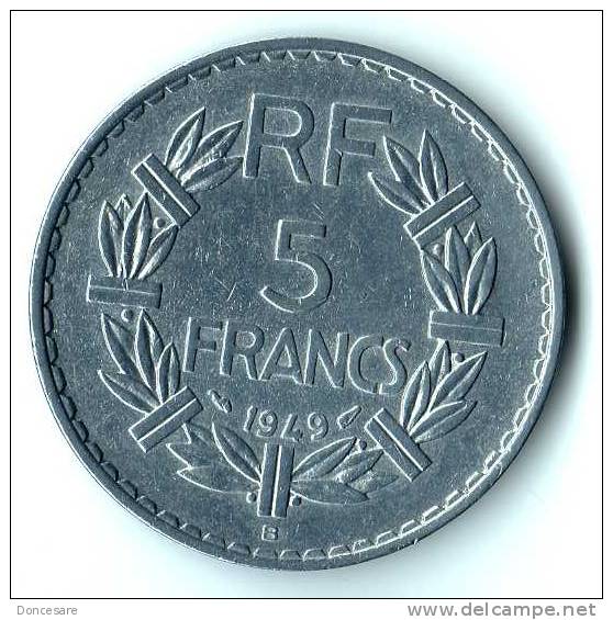 ** 5 FRANCS LAVRILLER ALLU.  1949b ETAT TTB **p28** - 5 Francs