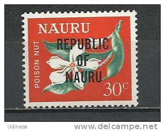 NAURU 1968 - FLOWER 30 OVERPRINTED - MH  LIGHTLY MINT HINGED - Nauru