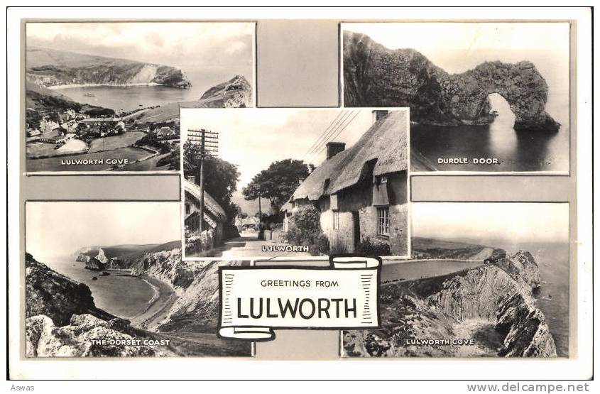 RPPC: LULWORTH COVE MULTIVIEW, DORSET ~ DURDLE DOOR, JURASSIC COAST & COVE - Altri & Non Classificati