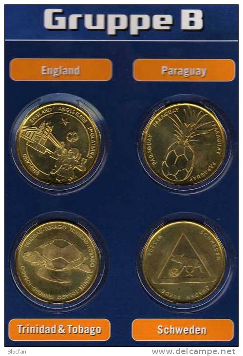 Team England In Gruppe B Fussball-WM 2006 Medaille Prägefrisch BRD ** 12€ Für Folder Mit Fußball Und Tower-Bridge - Professionnels/De Société