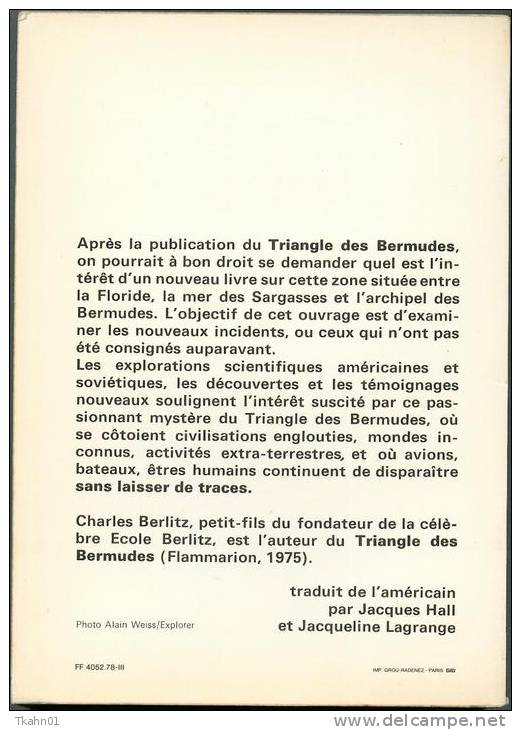 CHARLES-BERLITZ " SANS-TRACE LE TRIANGLE DES BERMUDES-2 " FLAMMARION DE 1978 - Flammarion
