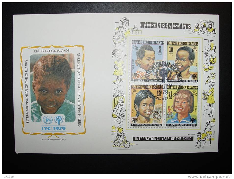 BRITISH VIRGIN ISLANDS ... SHEET BLOC   ...  ENFANT YEAR OF THE CHILD KIND NINO CHILDREN - Iles Vièrges Britanniques