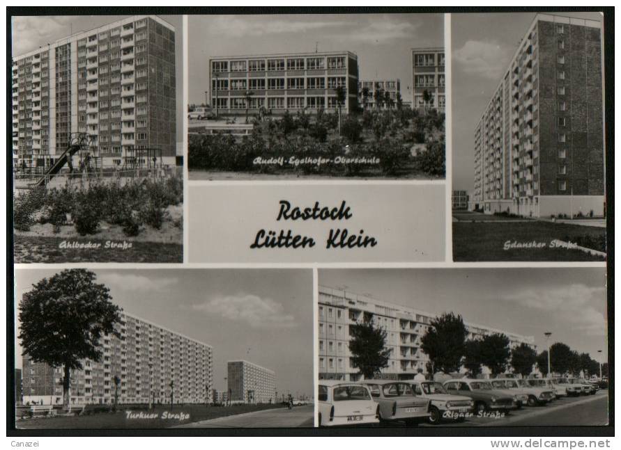 AK Rostock-Lütten Klein, Ahlbecker-, Gdansker-, Turkuer-, Rigaer Straße, 1975 - Rostock