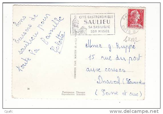 Carte 1950 SAULIEU / MULTIVUES (centre Gastronomique , Auberge , Restaurant ..) - Saulieu