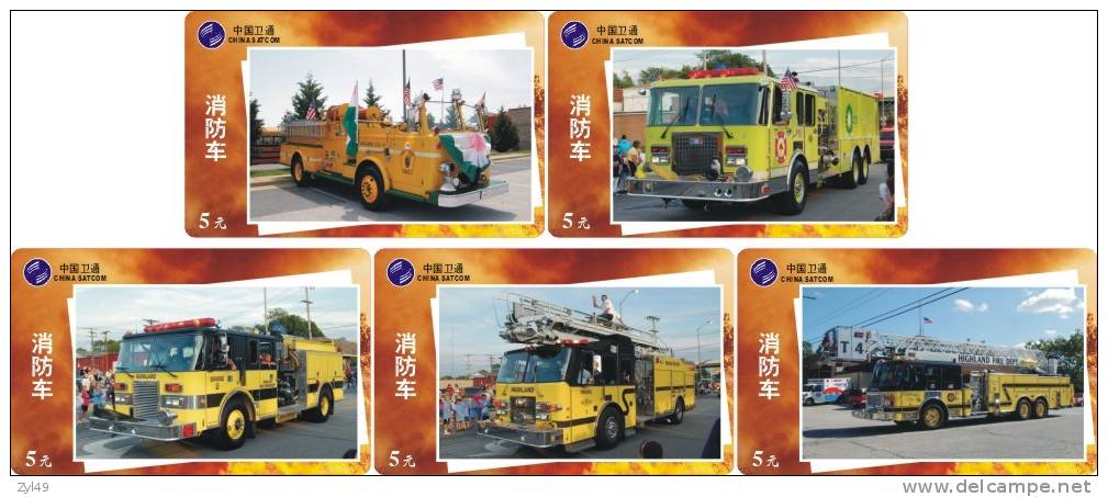 A04361 China Phone Cards Fire Engine 50pcs - Bomberos