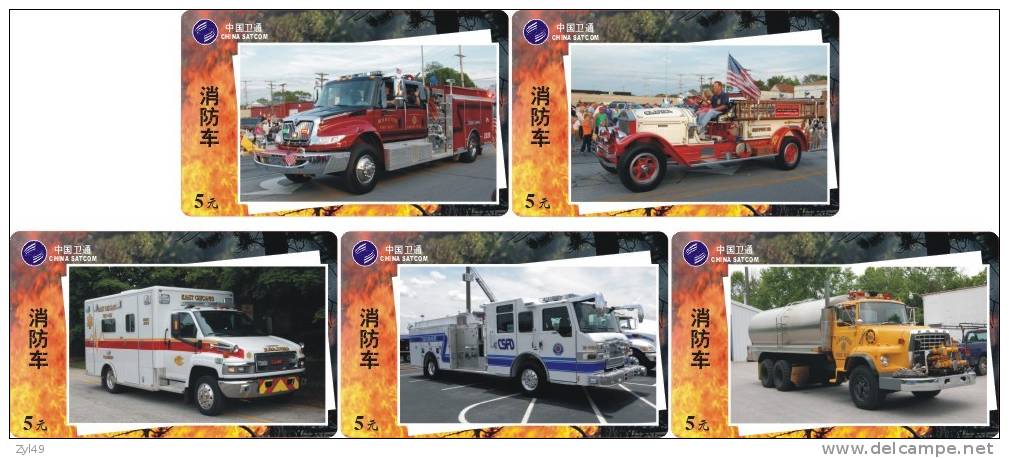 A04361 China Phone Cards Fire Engine 50pcs - Pompieri