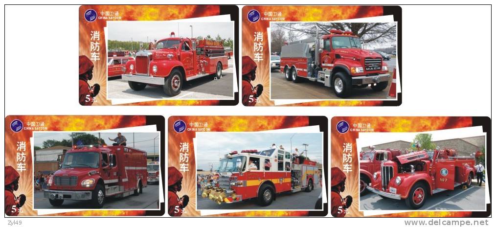 A04361 China Phone Cards Fire Engine 50pcs - Bomberos