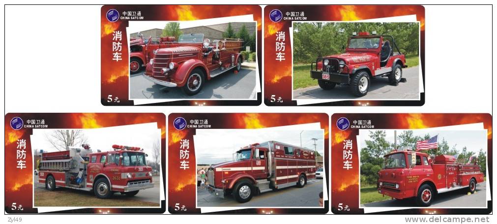 A04361 China Phone Cards Fire Engine 50pcs - Bomberos
