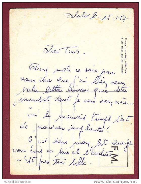 FM - Comme 300 Autres, Cette école A été Brulée Par Les Rebelles. - Storia Postale