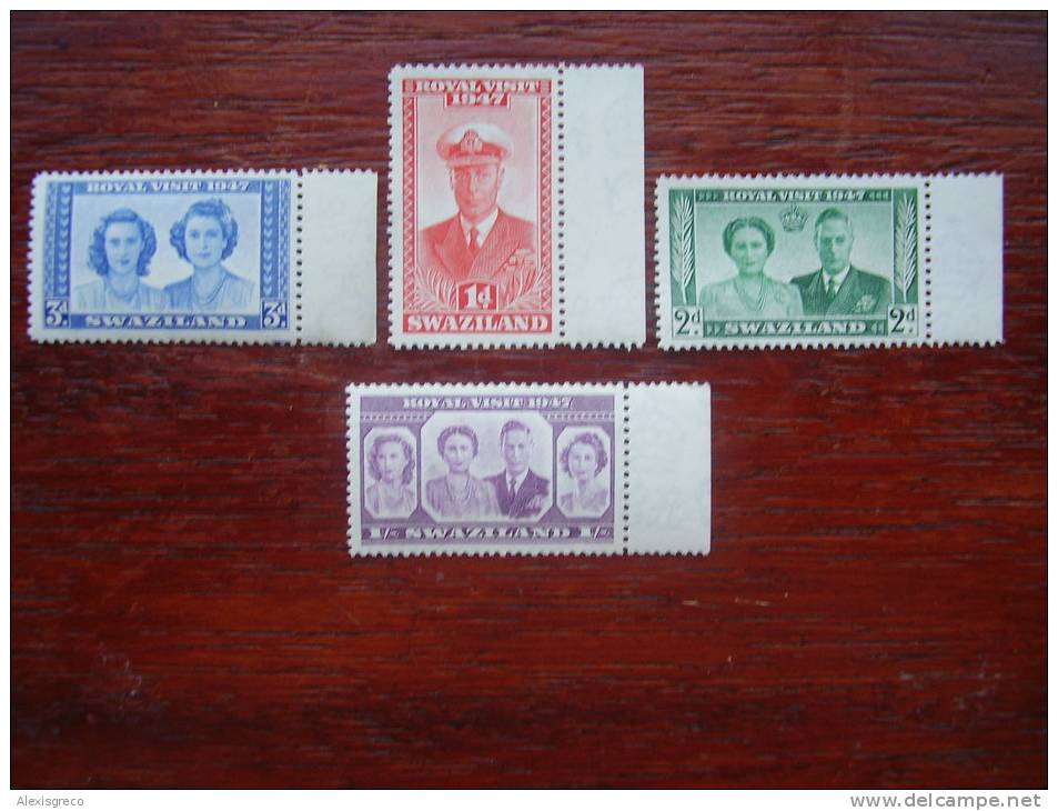 SWAZILAND 1947 ROYAL VISIT Issue Of 17th.February. - Swaziland (1968-...)