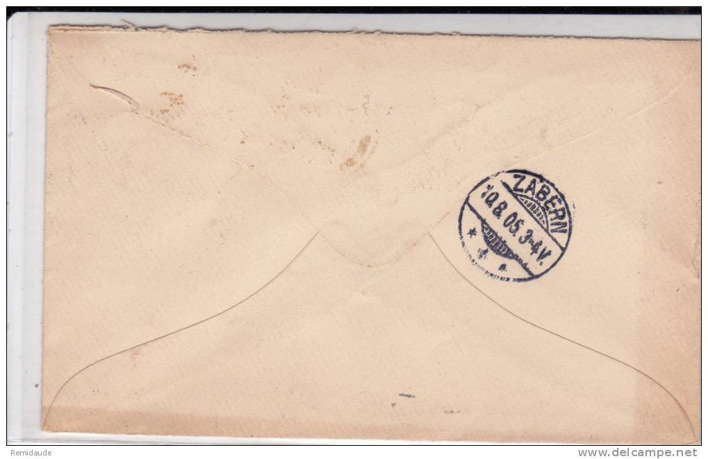 GB - 1905 - ENVELOPPE De BIRMINGHAM Pour SAVERNE Avec CACHET NUMEROTE 70 - Storia Postale