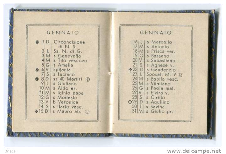 CALENDARIO DA BORSETTA ANNO 1939 - Kleinformat : 1921-40