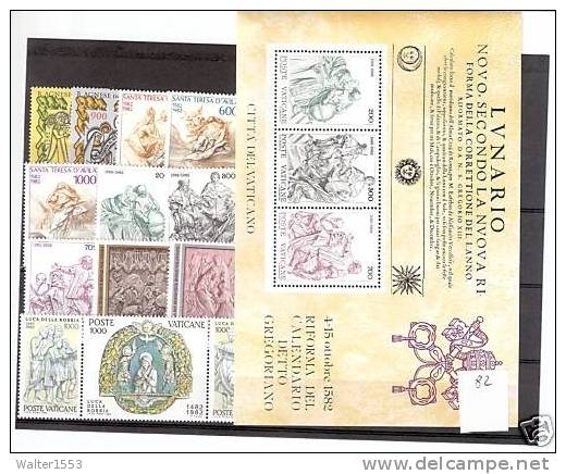 Vatikan Vaticano 1982 Annata Completa + Foglietto ** MNH Freschissimi - Años Completos