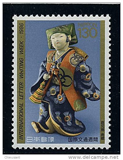 (B 5 - Lot 131) Japon ** N° 1600 - Semaine De La Lettre écrite. Poupée En Costume "Ohmori Miyage" - Unused Stamps