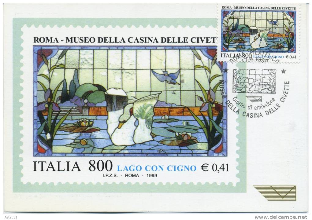 ITALIA - FDC MAXIMUM CARD 1999 - MUSEO DELLA CASINA DELLE CIVETTE -  ANNULLO SPECIALE - Maximum Cards