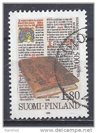FINLAND 1988 500th Anniv  Publishing Of "Missale Aboense" (1st  Book) - 1m80 Missale Aboense & Illuminated  Page FU - Oblitérés