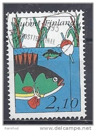 FINLAND 1991 Centenary Of Central Fishery Organization - 2m.10 - Stylized Eurasian Perch And Float  FU - Usati