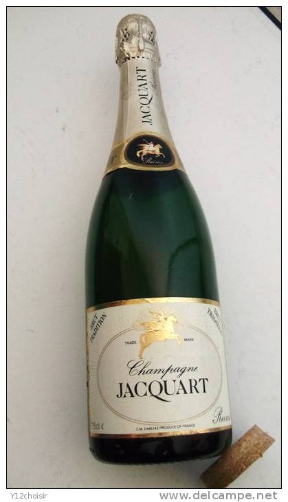 BOUTEILLE EN VERRE CHAMPAGNE JACQUART 75 CL  REIMS MARNE FACTICE - Champagne & Mousseux