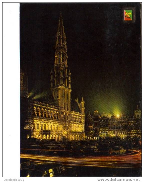 ZS23756 Rathaus Bei Nacht Bruxelles Used Perfect Shape Back Scan Available At Request - Bruxelles La Nuit