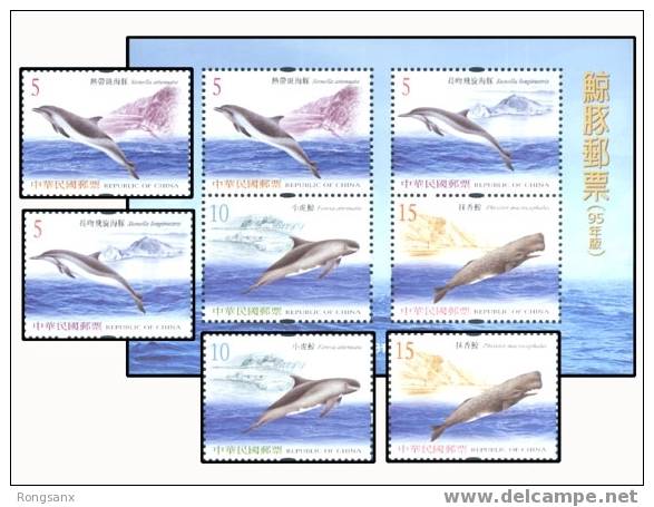 2006 TAIWAN WHALE AND DOLPHINS 4V+MS - Dauphins