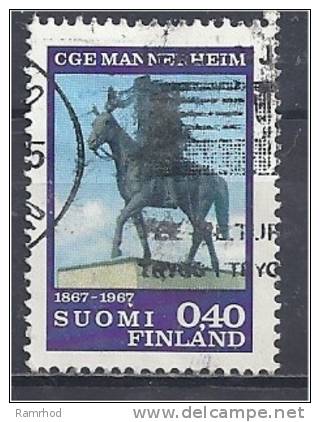 FINLAND 1967 Birth Cent Of Marshal Mannerheim - 40p Mannerheim Statue (A. Tukiainen)  AVU - Gebraucht