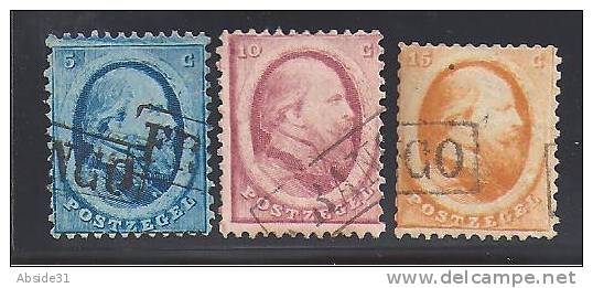 Guillaume III - N° 4 - 5 - 6  - Les 3 T.B  - Cote : 157,50 € - Used Stamps