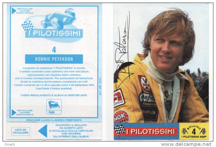 Ade011 Pilota Pilot Pilote Auto F1 Riproduzione Cartolina Autografo, Card Autograph, Carte Autographe | Ronnie Peterson - Automobile - F1