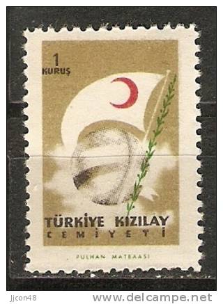 Turkey 1957  Charity Stamp  1k  (**) MNH   Mi.223  (with Marginal Inscription) - Timbres De Bienfaisance