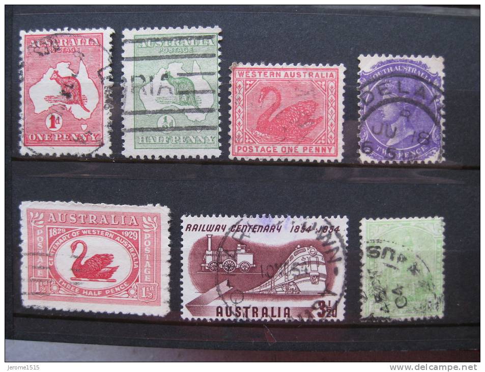 Timbres Australie : Lot - Gebruikt