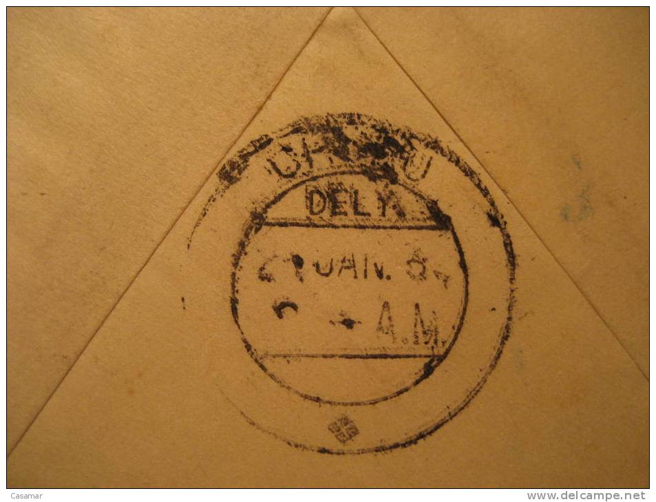 Partial Postal Stationery Cover INDIA Inde Indien GB UK British Colony - 1911-35  George V
