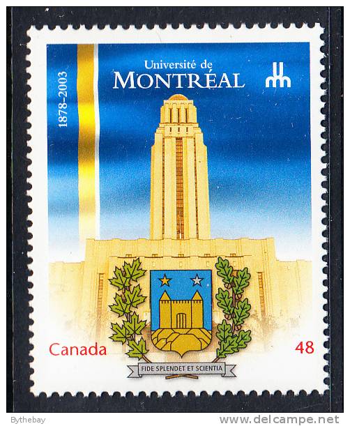 Canada MNH Scott #1977 48c Universite De Montreal - Neufs