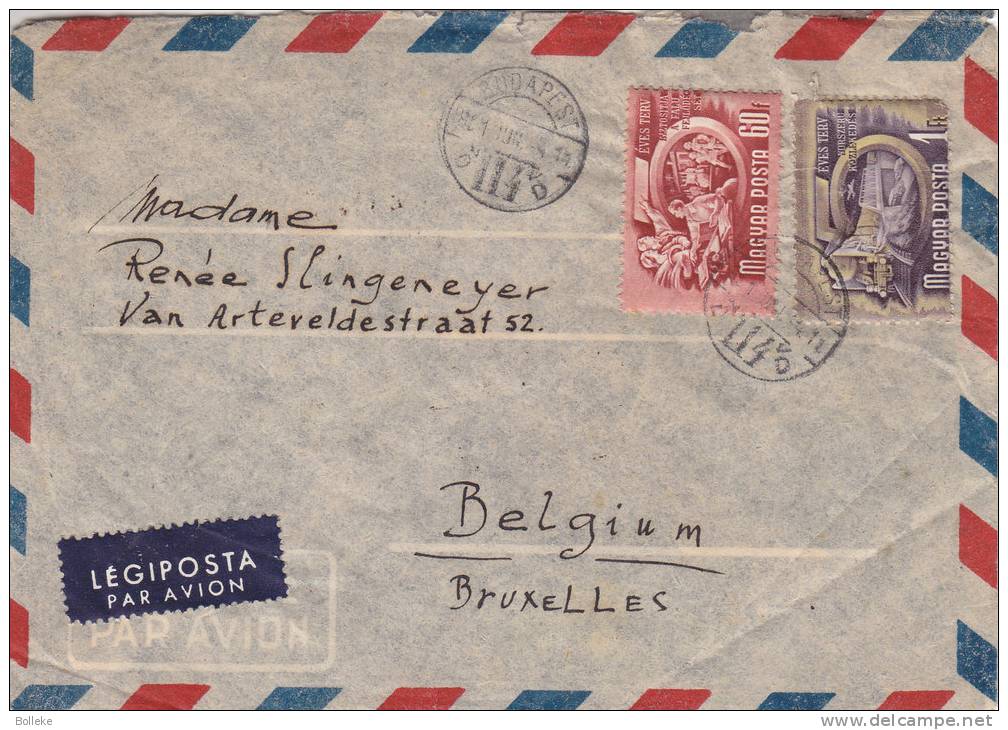 Train - Ponts - Hongrie - Lettre De 1951 - Téléphone - Lettres & Documents