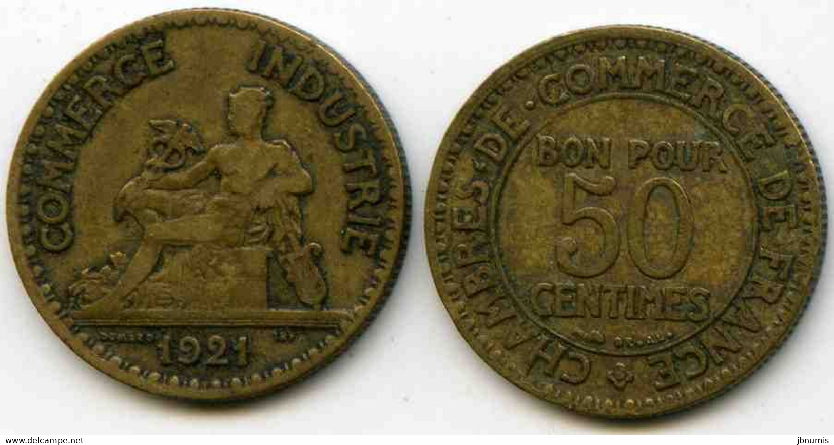 France 50 Centimes 1921 GAD 421 KM 884 - 50 Centimes