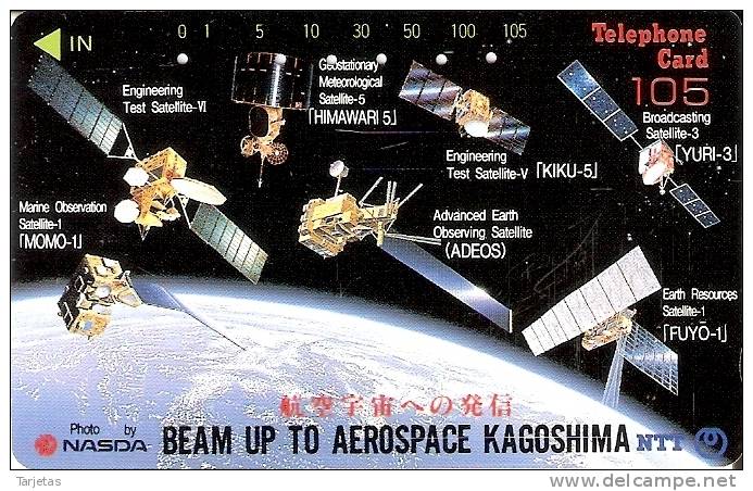 TARJETA DE JAPON DE UNOS SATELITES (SATELLITE) - Astronomie