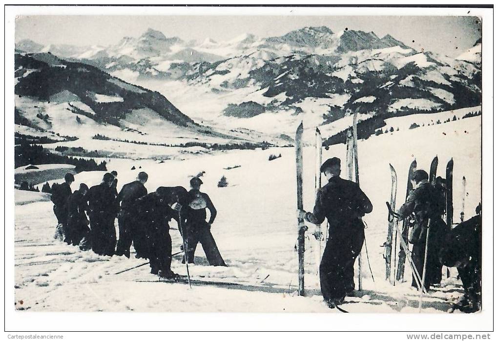 Scoutisme VOICI Les COMPAGNONS FRANCE Scout ENTRAINE Chaque Jour Ton CORPS ! Sports Hiver Ski S CPSM 1940s LESCUYER LYON - Scoutisme