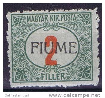 Fiume Sass S 5  / I-II, Mi 5 II, Unused. Soprastampe A Mano, Handstamped - Fiume