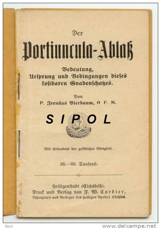 Portiuncula Ablass  Petit Recueil De Pensées Religieuses En Allemand Gothique - Christentum