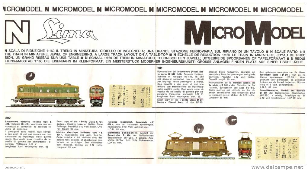 Trains électriques/Catalogue/LIM A Micro Model/Années Soixante                      VOIT18 - Otros & Sin Clasificación