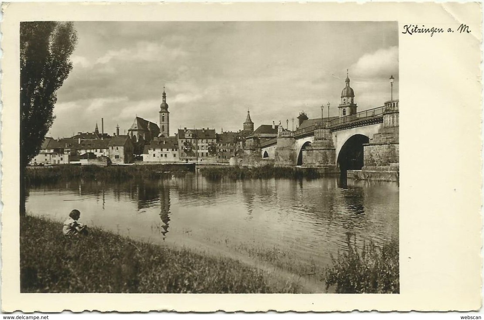 AK Kitzingen Main Ortsansicht Mainbrücke 1936 #01 - Kitzingen