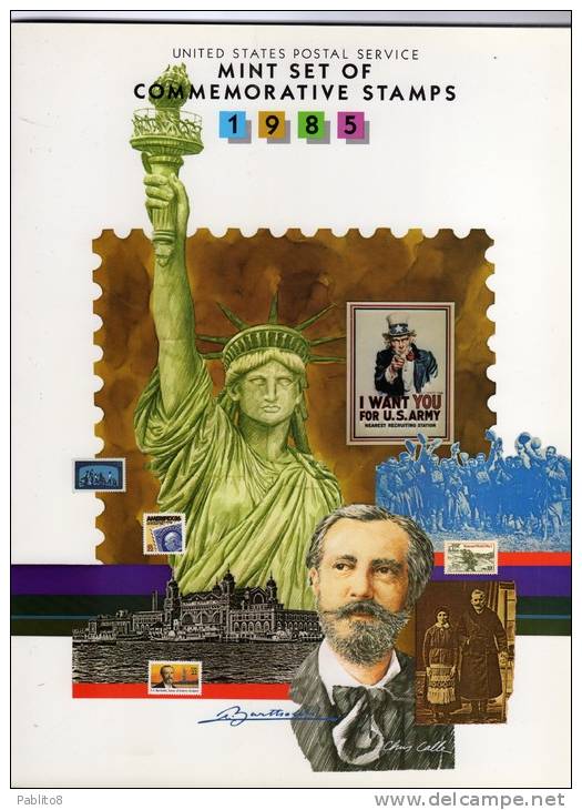 STATI UNITI 1985 USA LIBRO ANNATA COMPLETA COMMEMORATIVI - COMMEMORATIVE YEAR BOOK OF US POSTAL SERVICE  MNH - Ganze Jahrgänge