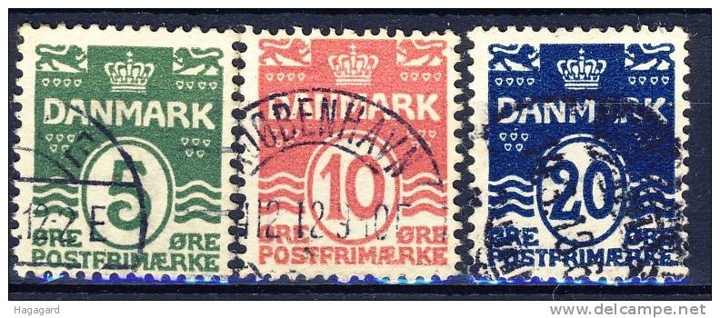 ##Denmark 1912. Michel 63-65. Cancelled(o) - Gebraucht