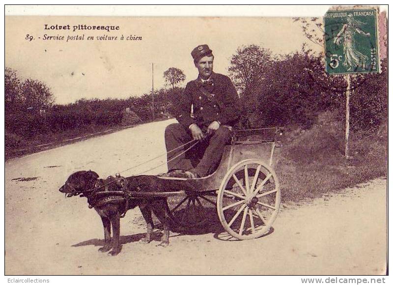 Briare    45    Localisé A..   Service Postal Facteur En Voiture A Chien    ( Voir Scan) - Briare