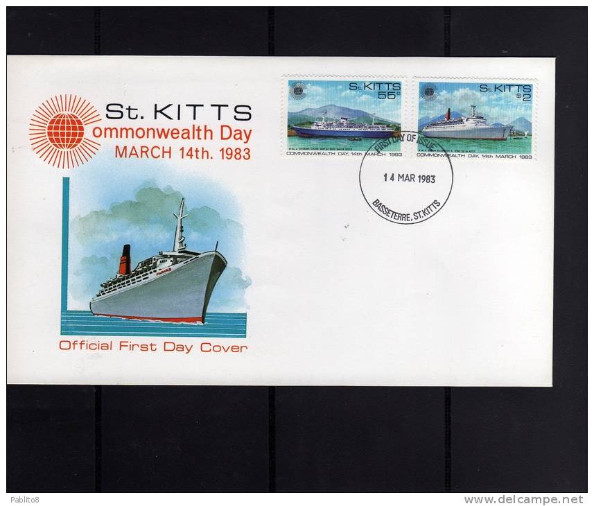 ST. KITTS 1983 COMMONWEALTH DAY FDC - St.Kitts E Nevis ( 1983-...)