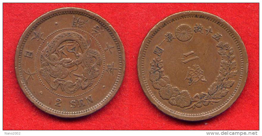 JAPON - JAPAN - 2 SEN AN 10 - 1877 - BELLE MONNAIE - Japan